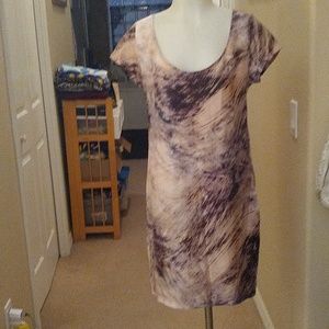 Diesel black gold abstract print silk dress size xs